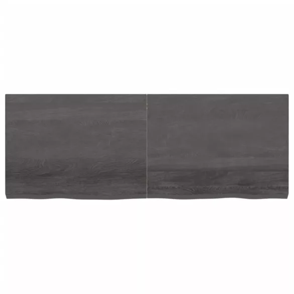 sötétbarna kezelt tömör tölgyfa asztallap 160x60x(2-6) cm