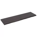 sötétbarna kezelt tömör tölgyfa asztallap 180x50x(2-6) cm