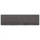 sötétbarna kezelt tömör tölgyfa asztallap 180x50x(2-6) cm