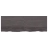 sötétbarna kezelt tömör tölgyfa asztallap 180x60x(2-6) cm