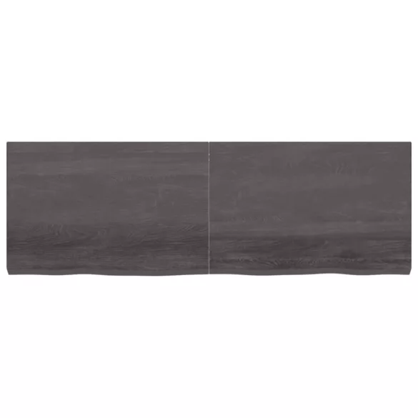 sötétbarna kezelt tömör tölgyfa asztallap 180x60x(2-6) cm