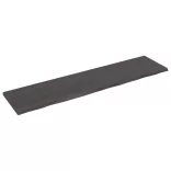 sötétbarna kezelt tömör tölgyfa asztallap 200x50x(2-4) cm
