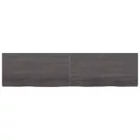 sötétbarna kezelt tömör tölgyfa asztallap 200x50x(2-4) cm