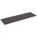 sötétbarna kezelt tömör tölgyfa asztallap 200x60x(2-4) cm