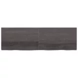 sötétbarna kezelt tömör tölgyfa asztallap 200x60x(2-4) cm