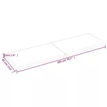 sötétbarna kezelt tömör tölgyfa asztallap 200x60x(2-4) cm