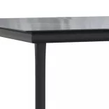 7 részes fekete PVC rattan kerti étkezőgarnitúra