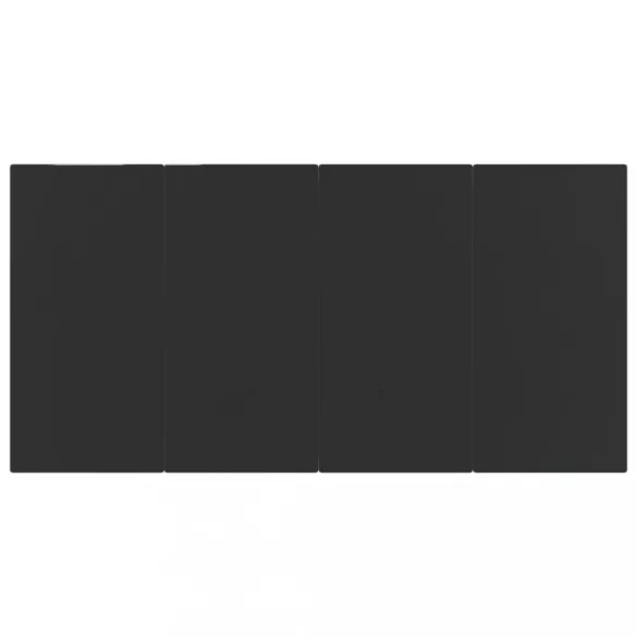 7 részes szürke és fekete kerti étkezőgarnitúra párnákkal