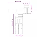 tömör fenyőfa kültéri játszószett