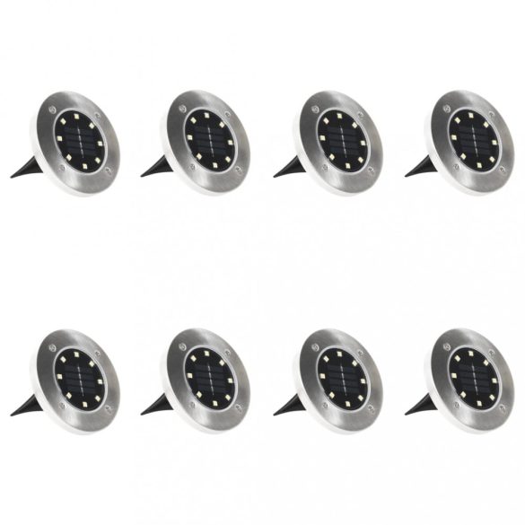 8 db RGB színű napelemes talajba szúrható LED-lámpa