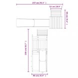 impregnált fenyőfa kültéri játszószett