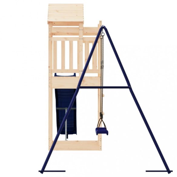 tömör fenyőfa kültéri játszószett