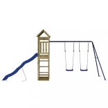 impregnált fenyőfa kültéri játszószett