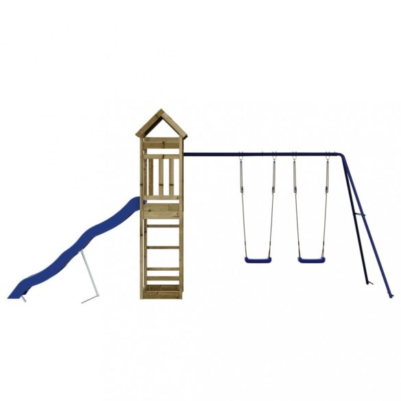 impregnált fenyőfa kültéri játszószett