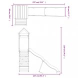 tömör fenyőfa kültéri játszószett