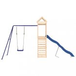 tömör fenyőfa kültéri játszószett