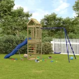 impregnált fenyőfa kültéri játszószett