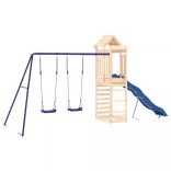 tömör fenyőfa kültéri játszószett