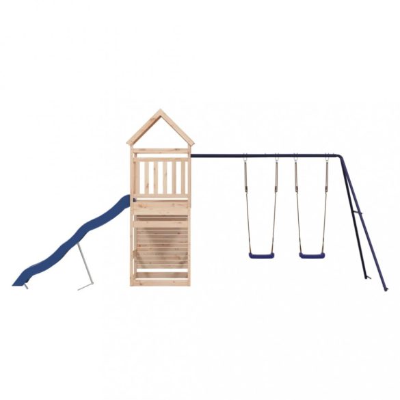 tömör fenyőfa kültéri játszószett