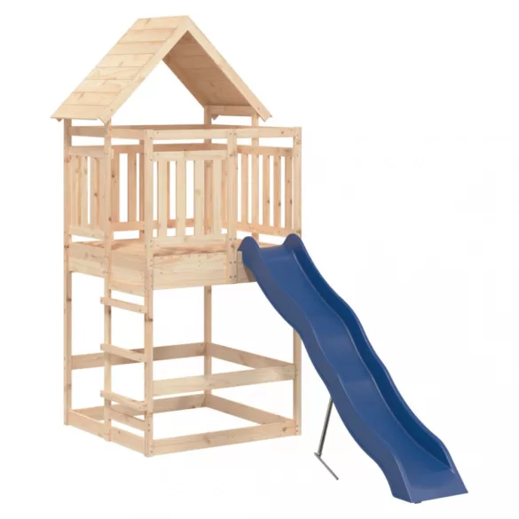 tömör fenyőfa kültéri játszószett