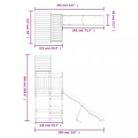 impregnált fenyőfa kültéri játszószett