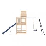 tömör fenyőfa kültéri játszószett