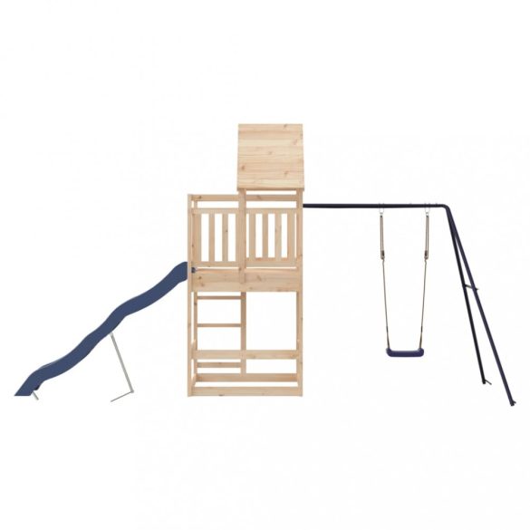 tömör fenyőfa kültéri játszószett
