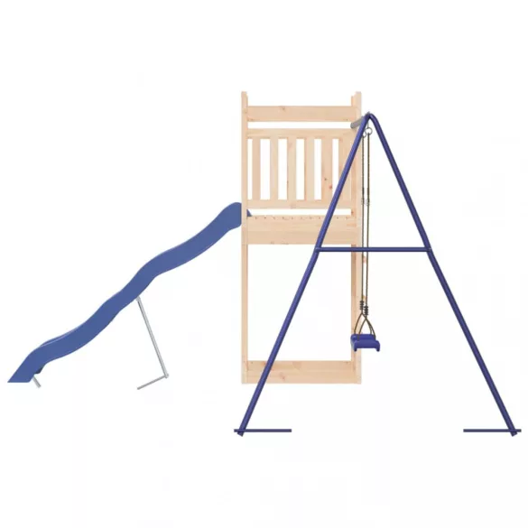 tömör fenyőfa kültéri játszószett