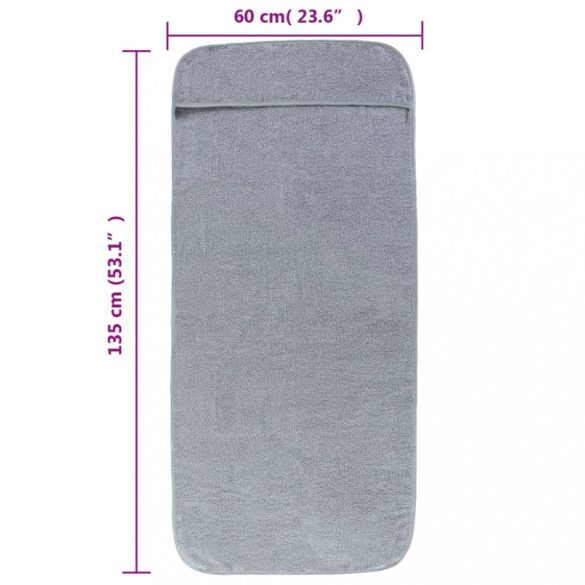 4 db szürke 400 GSM szövet strandtörölköző 60 x 135 cm