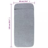 6 db szürke 400 GSM szövet strandtörölköző 60 x 135 cm