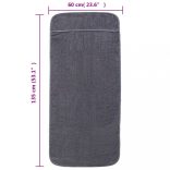 4 db antracitszürke 400 GSM szövet strandtörölköző 60 x 135 cm