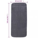 6 db antracitszürke 400 GSM szövet strandtörölköző 60 x 135 cm