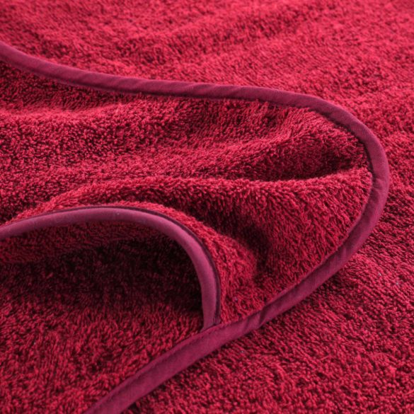 6 db burgundi vörös 400 GSM szövet strandtörölköző 60 x 135 cm