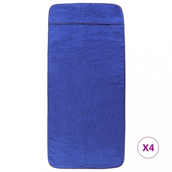 4 db királykék 400 GSM szövet strandtörölköző 60 x 135 cm