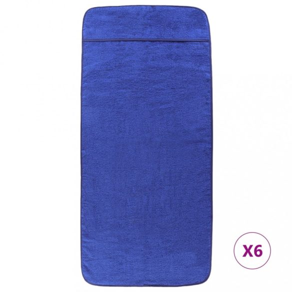 6 db királykék 400 GSM szövet strandtörölköző 60 x 135 cm