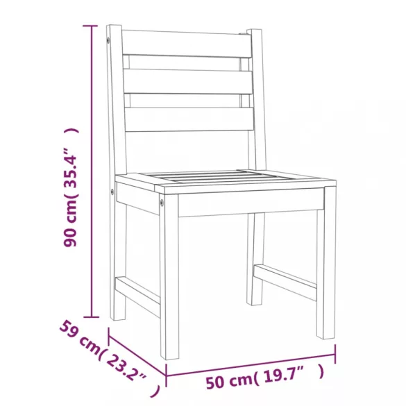 7 részes tömör tíkfa kerti étkezőgarnitúra