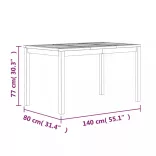 7 részes tömör tíkfa kerti étkezőgarnitúra