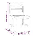 7 részes tömör tíkfa kerti étkezőgarnitúra