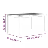 7 részes tömör tíkfa kerti étkezőgarnitúra