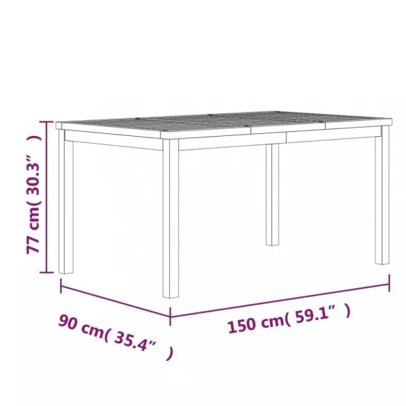 7 részes tömör tíkfa kerti étkezőgarnitúra