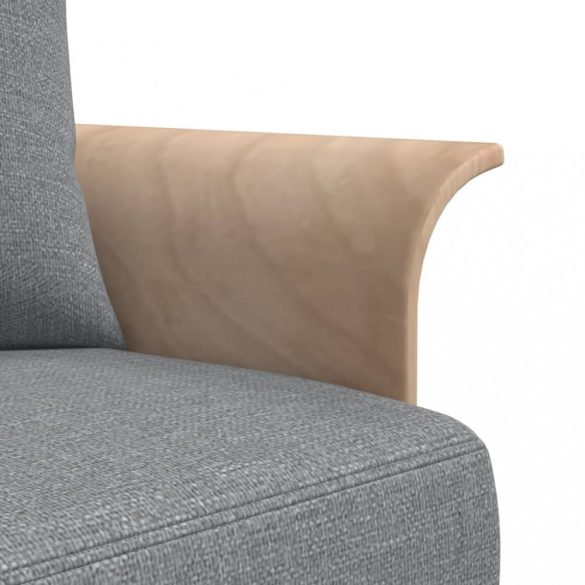 világosszürke L-alakú szövet kanapéágy 279x140x70 cm