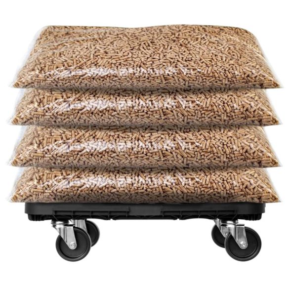 5 db fekete polipropilén szállítókocsi 300 kg