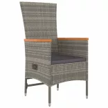 7 részes szürke polyrattan kerti étkezőgarnitúra párnával