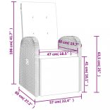 9 részes szürke polyrattan kerti étkezőgarnitúra párnával