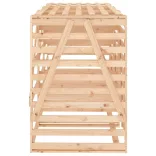 tripla tömör fenyőfa görgős szemeteskuka-tároló