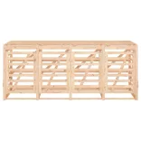 négyes tömör fenyőfa görgős szemeteskuka-tároló