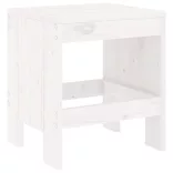 fehér 3 részes tömör fenyőfa kerti bisztrószett