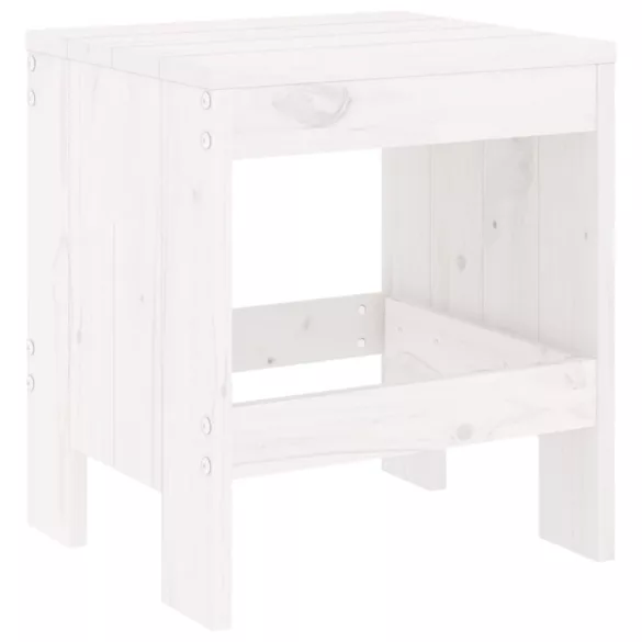 fehér 3 részes tömör fenyőfa kerti bisztrószett