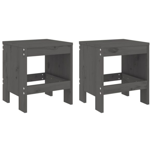 szürke 3 részes tömör fenyőfa kerti bisztrószett