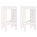 fehér 3 részes tömör fenyőfa kerti bárszett